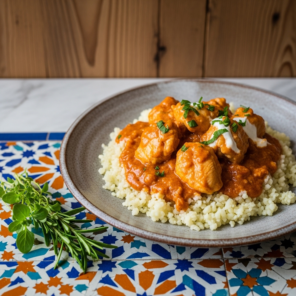 “Delectable Hungarian Keto Chicken Paprikás with Cauliflower Rice”